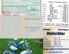 Karta gwarancyjna na motorower ZZR Komar MR 232